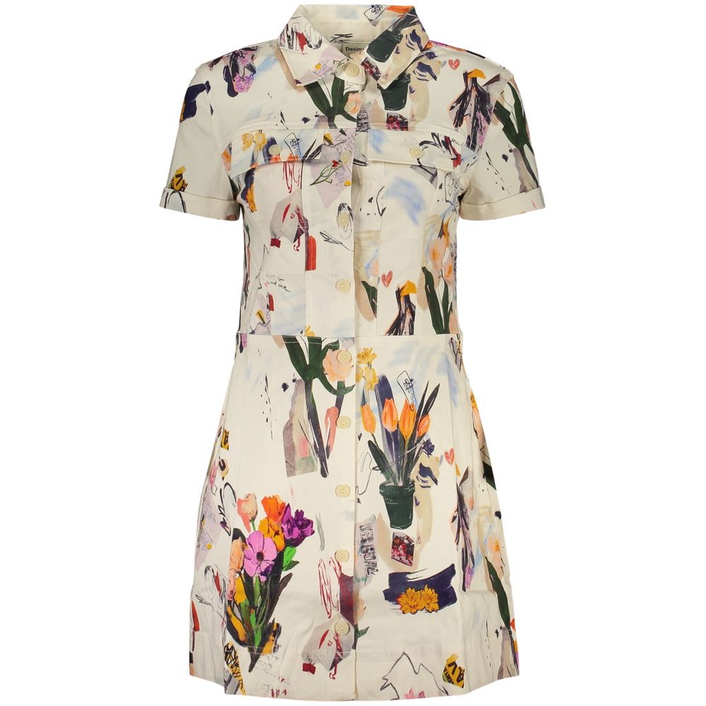 White Viscosa Women Dress - ventzia