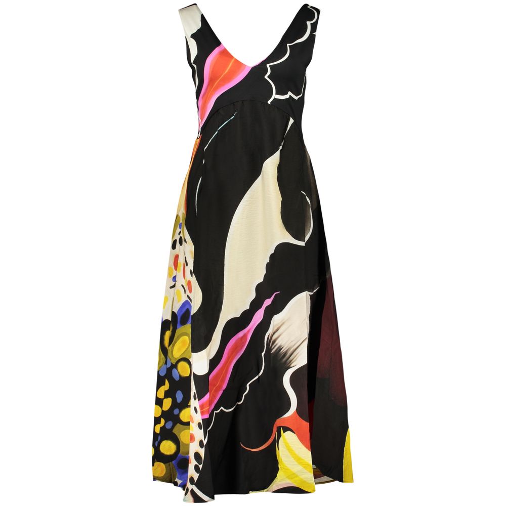 Black Viscose Women's Dress - ventzia
