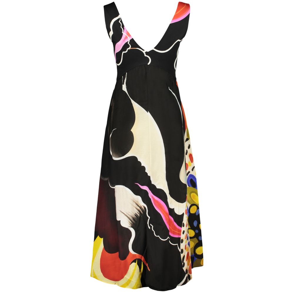 Black Viscose Women's Dress - ventzia