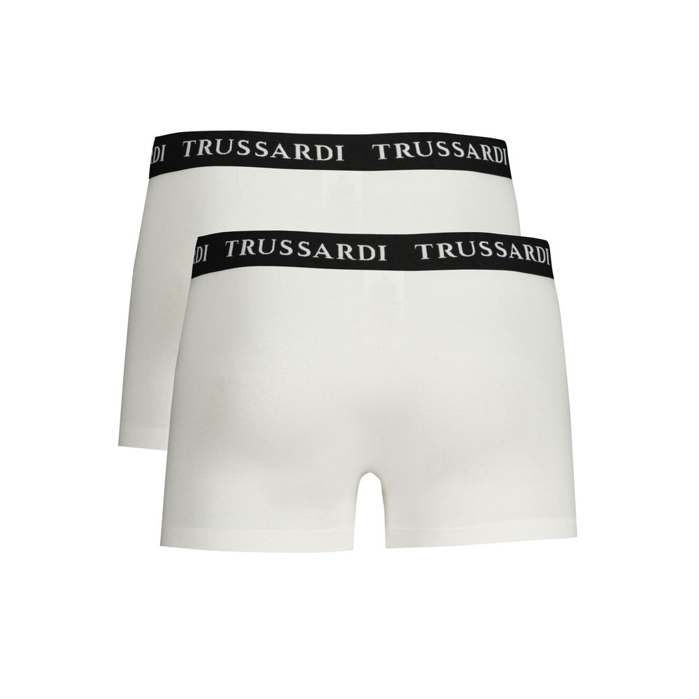 White Cotton Men's Boxer Brief - ventzia