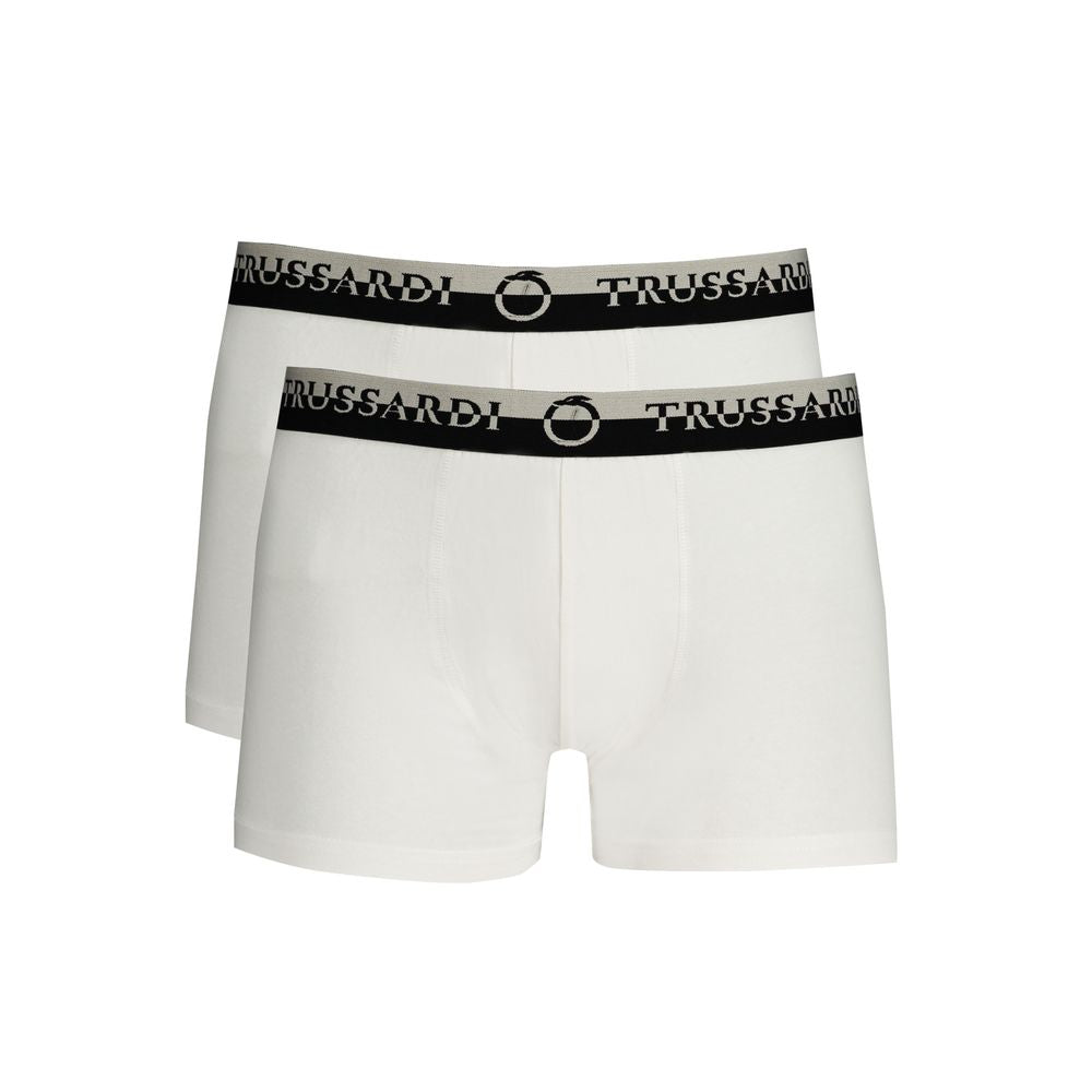 White Cotton Men's Boxer Brief - ventzia
