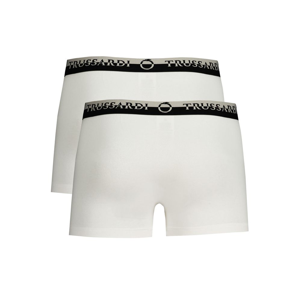 White Cotton Men's Boxer Brief - ventzia