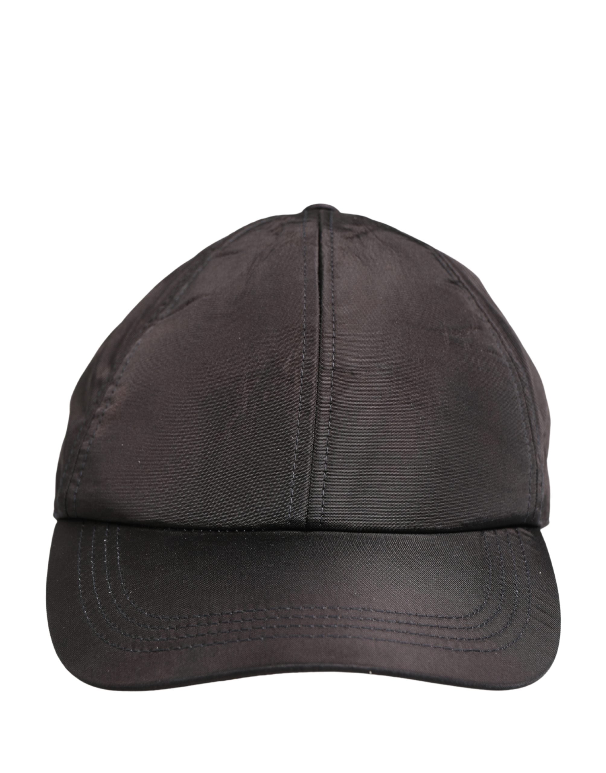 Men Black Cotton 6 Panels Baseball Cap Hat - ventzia
