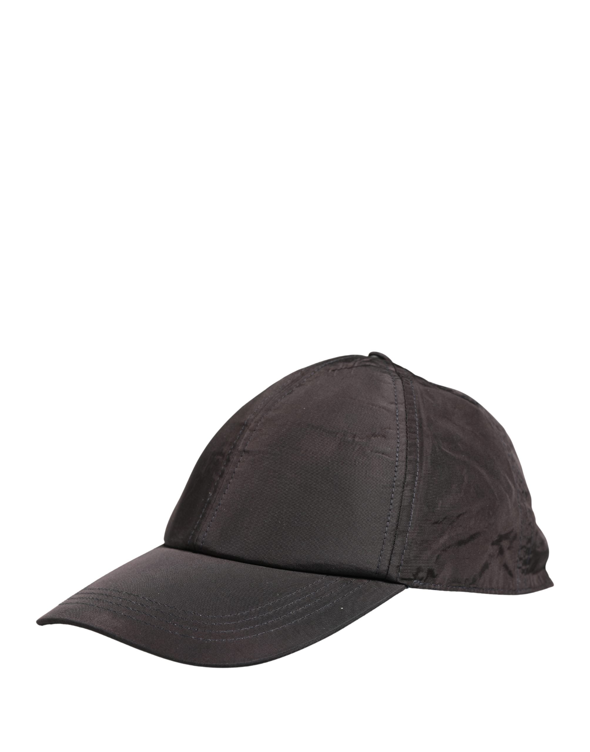 Men Black Cotton 6 Panels Baseball Cap Hat - ventzia