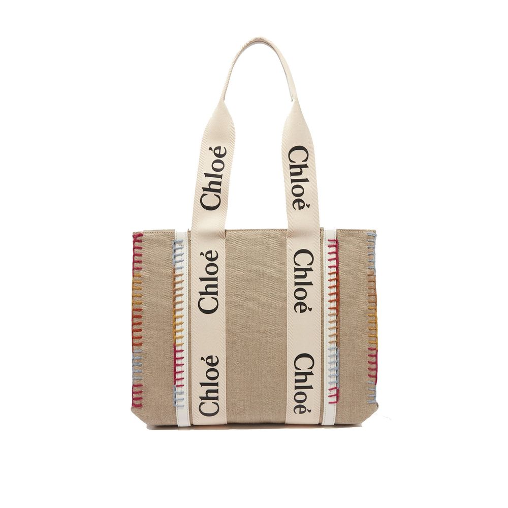 Beige Wool Tote Bag - ventzia