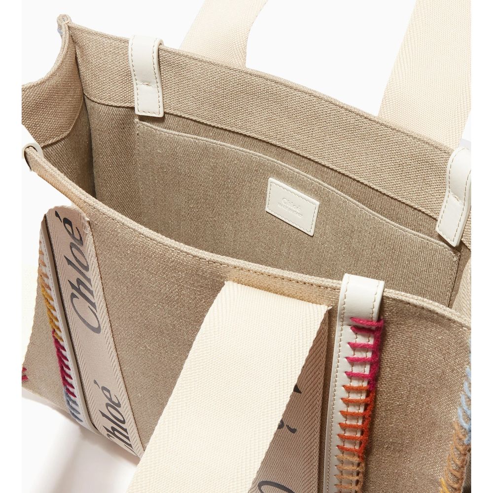 Beige Wool Tote Bag - ventzia