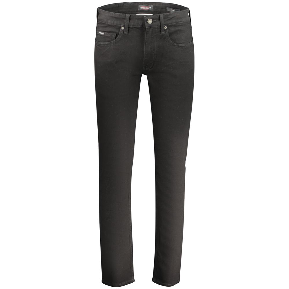 Black Cotton Men's Jeans - ventzia