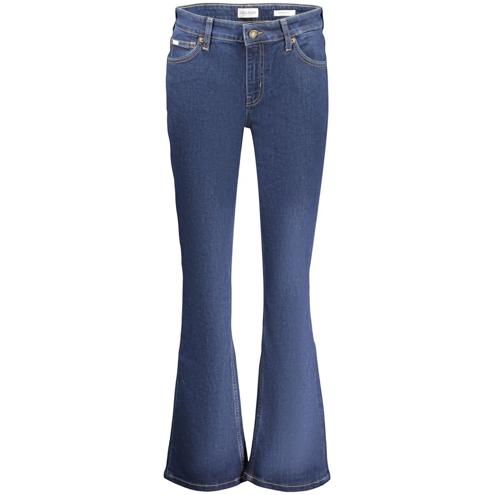 Blu Cotton Women Jeans - ventzia