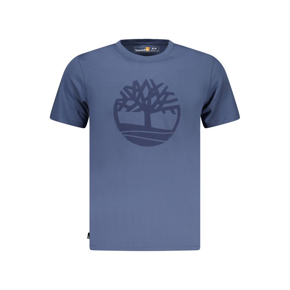 Blue Cotton Men T-Shirt
