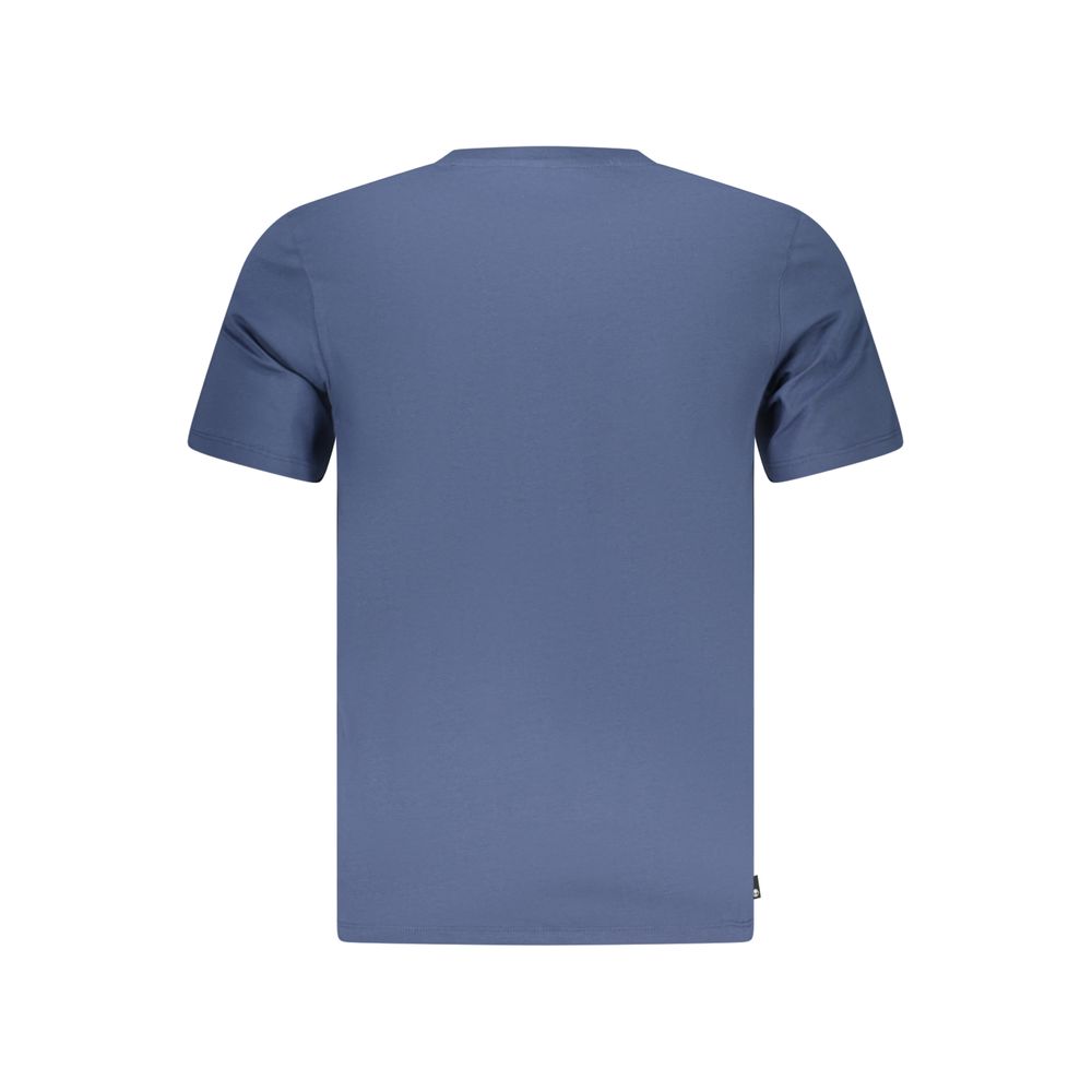Blue Cotton Men T-Shirt