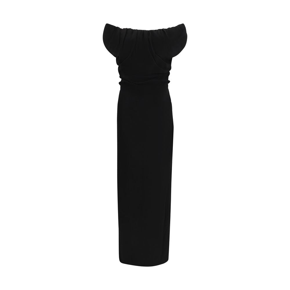 Black Viscose Casual Dress - ventzia