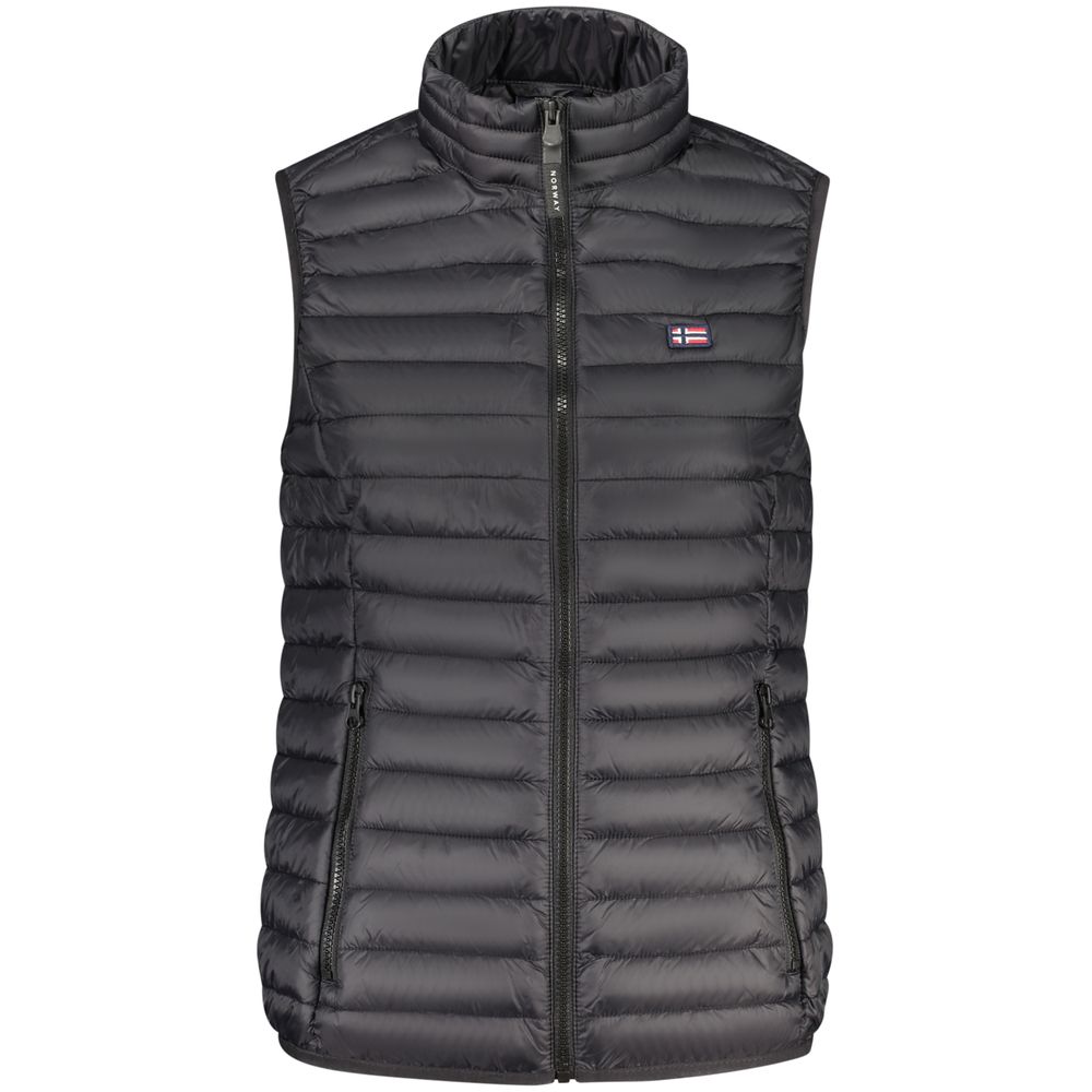 Black Poliammide Women Vest - ventzia