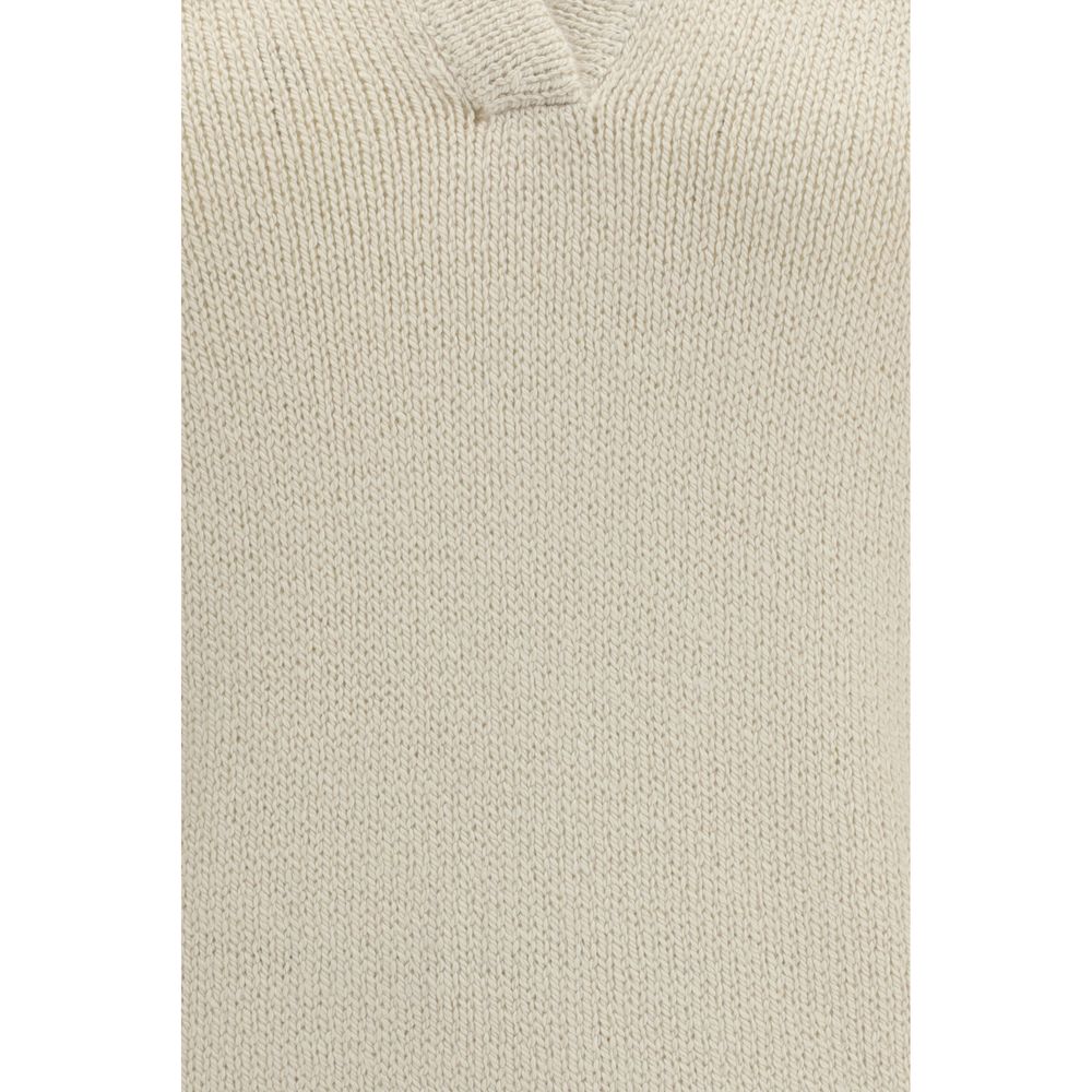 Beige Cashmere Polo Shirt - ventzia
