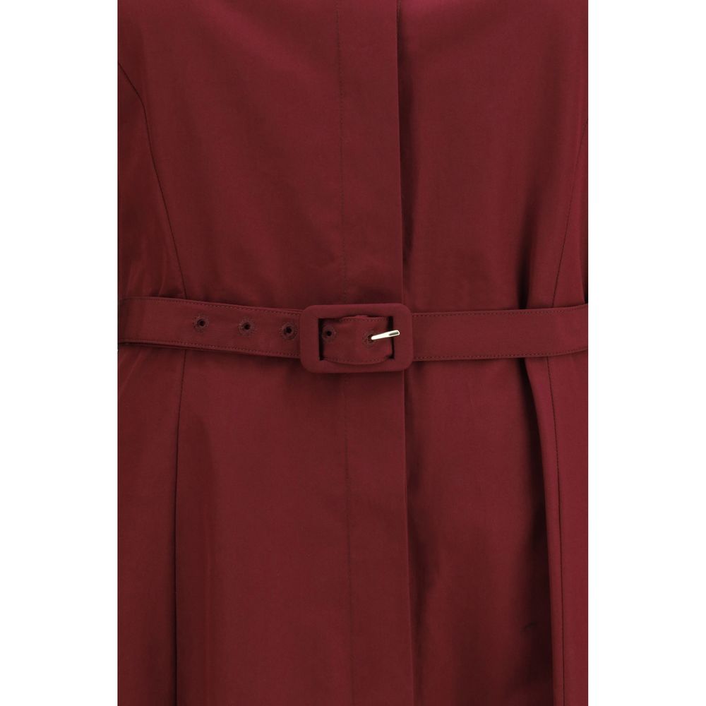 Bordeaux Cotton Casual Dress - ventzia