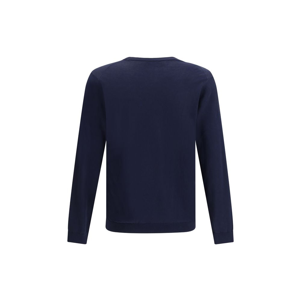 Blue Cotton Sweatshirt - ventzia