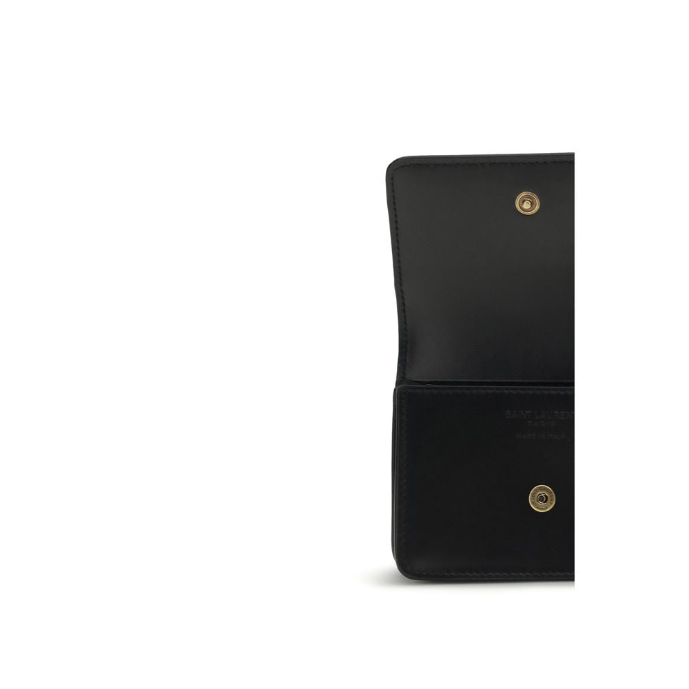 Black Calf Leather Bos Taurus Wallet - ventzia