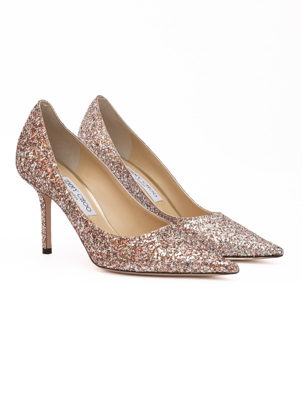 Rose Coarse Glitter Love 85 Pumps - ventzia