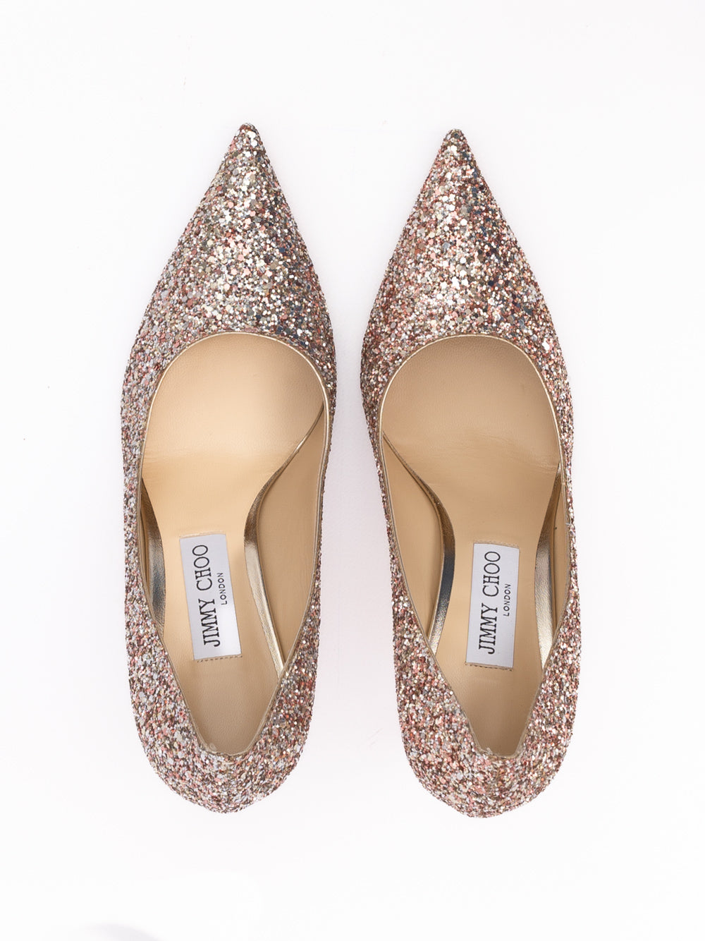 Rose Coarse Glitter Love 85 Pumps - ventzia