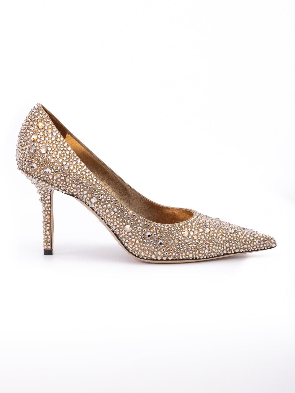 Light Bronze Crystal Love 85 Pumps - ventzia