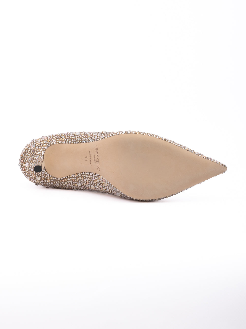 Light Bronze Crystal Love 85 Pumps - ventzia