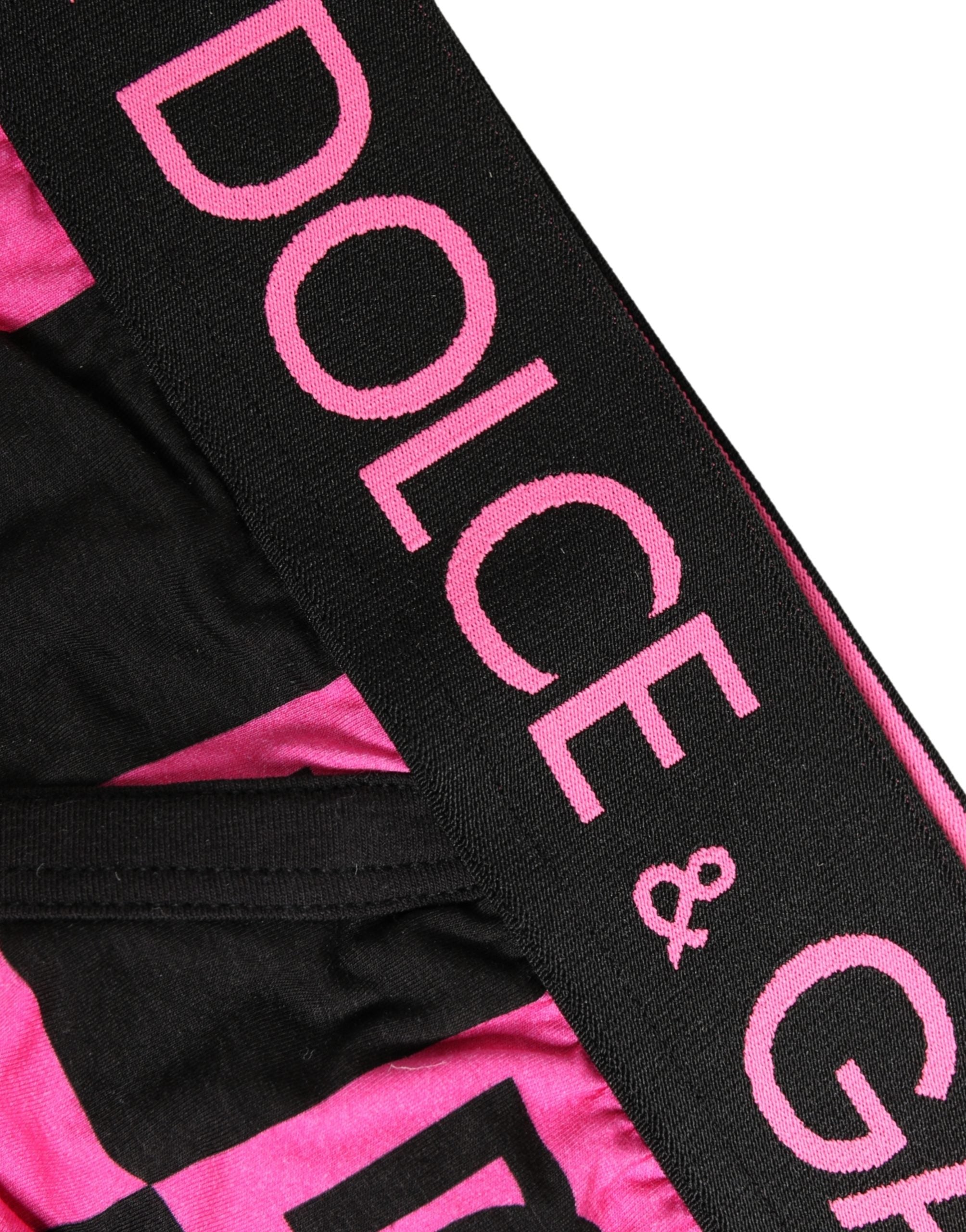 Black Pink Logo Cotton Brando Brief Underwear - ventzia