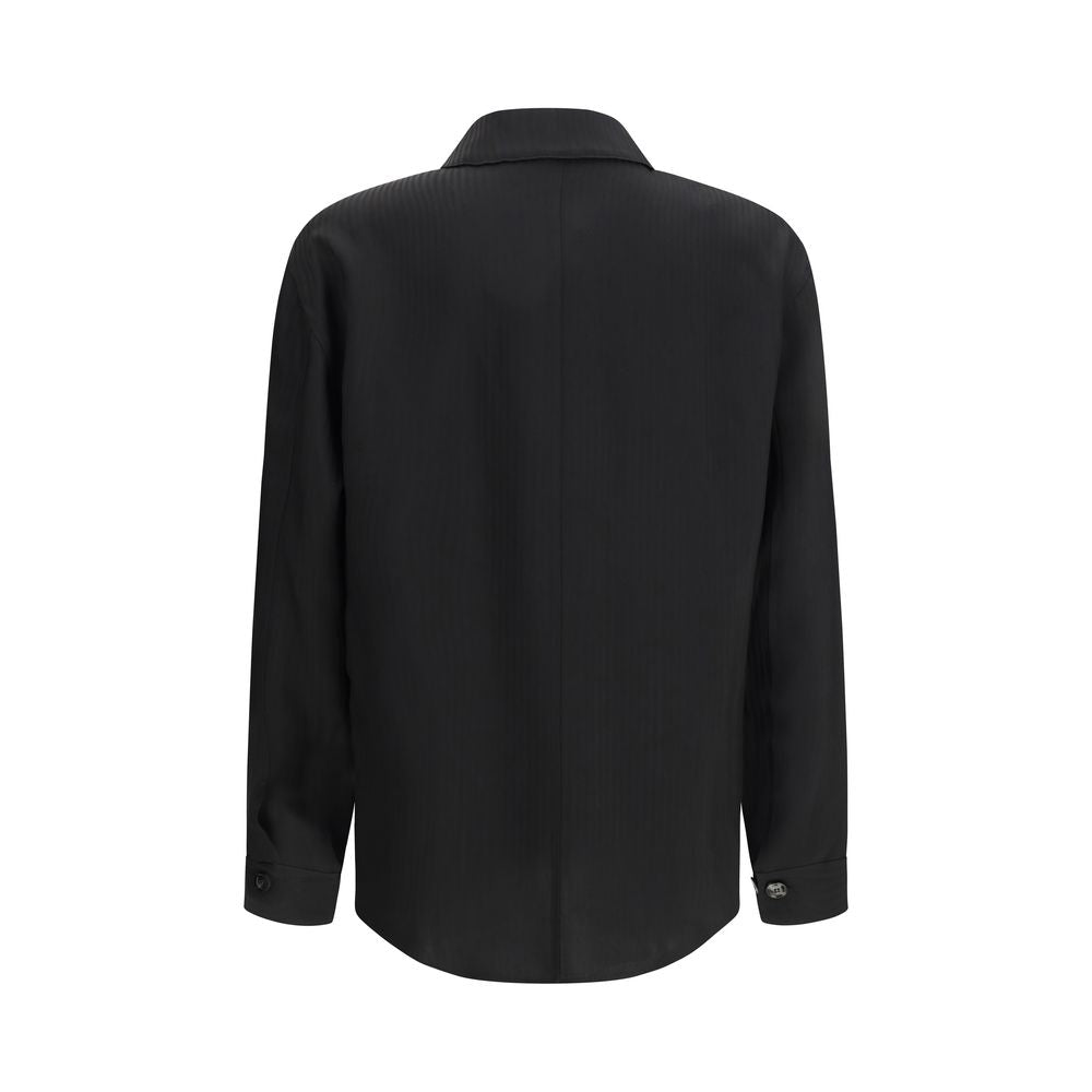 Black Viscose Dress Shirt - ventzia