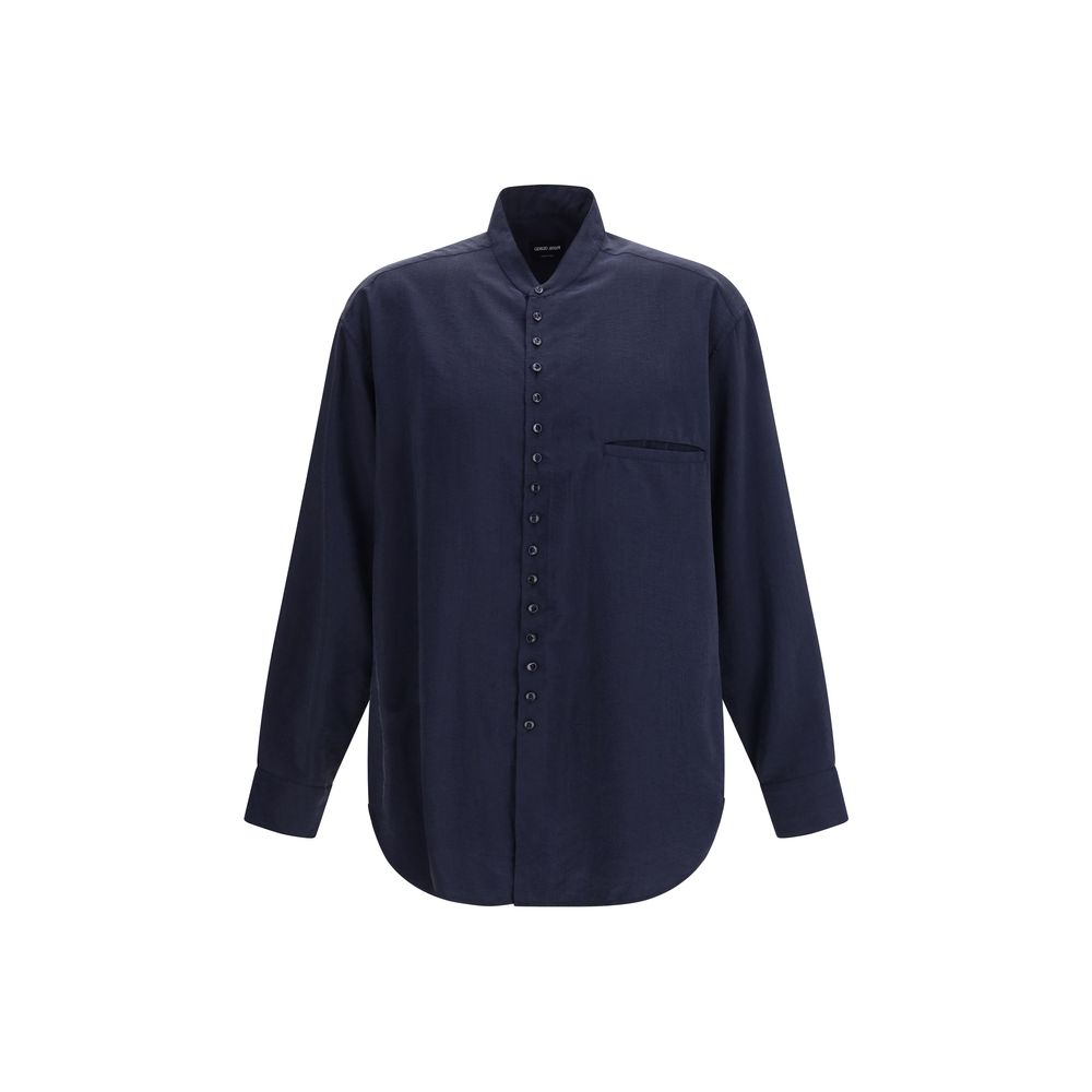 Blue Silk Dress Shirt - ventzia
