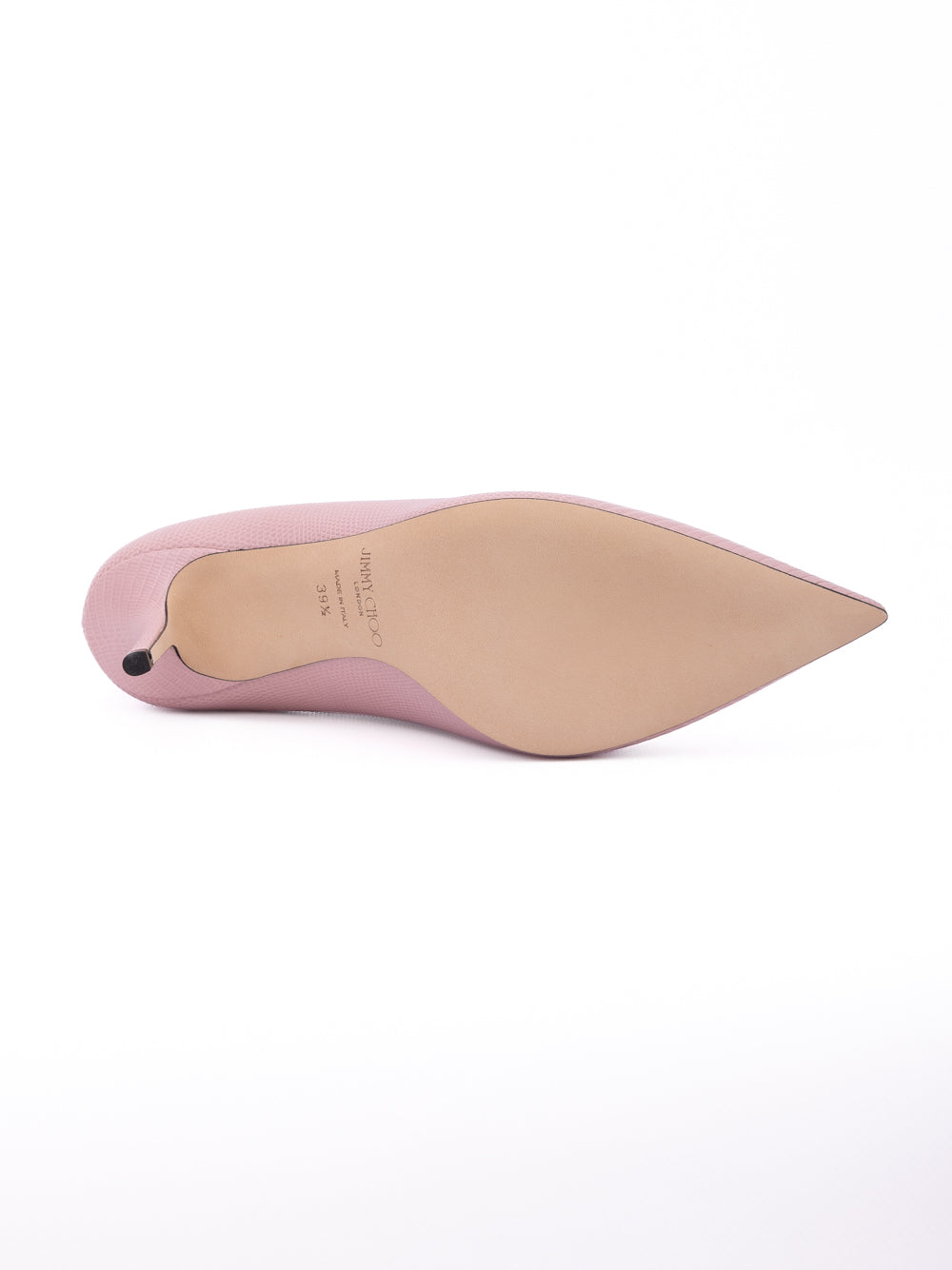 Pink Lizard Printed Leather Love 85 Pumps - ventzia