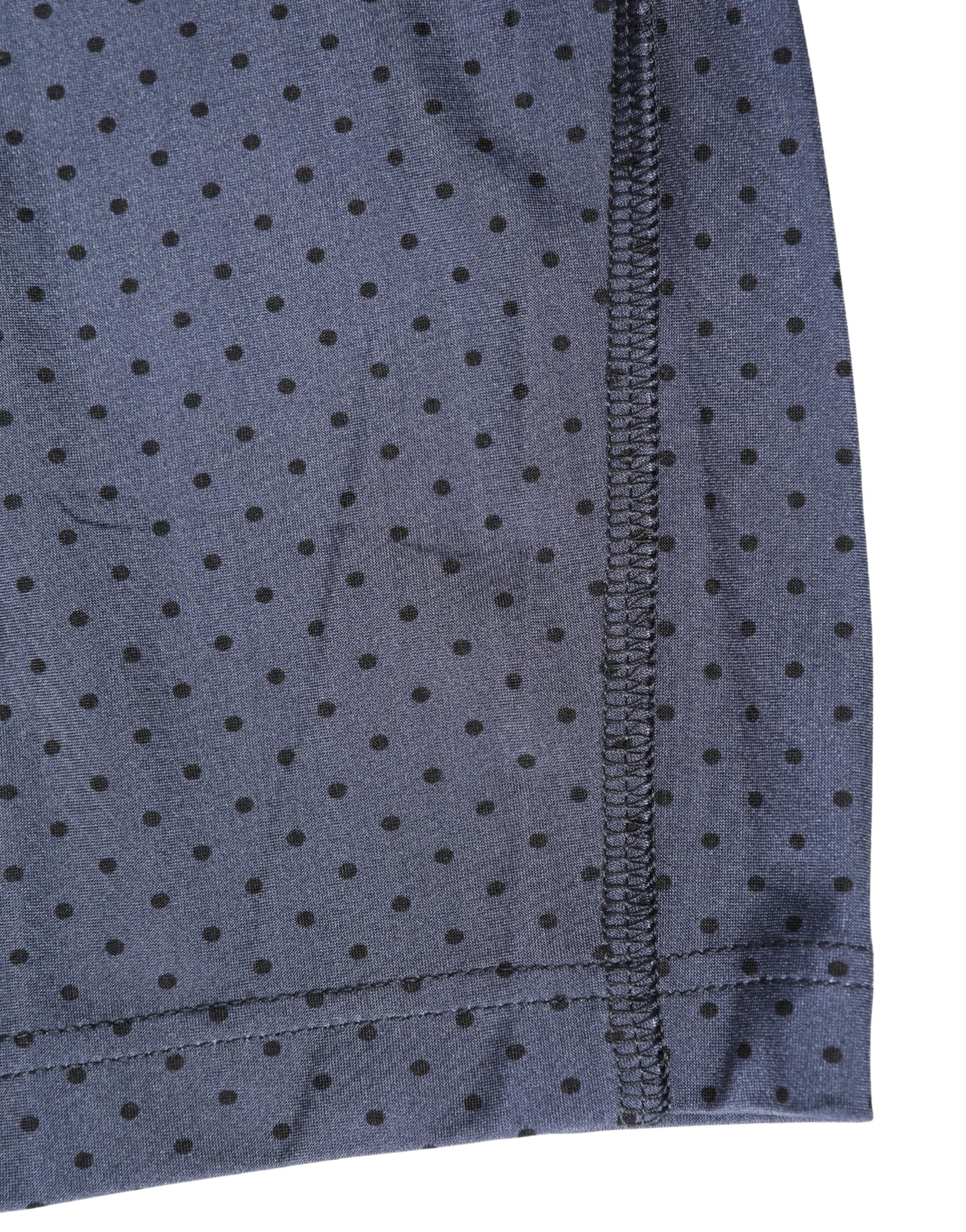 Dark Blue Polka Dots Men Bike Shorts Underwear - ventzia