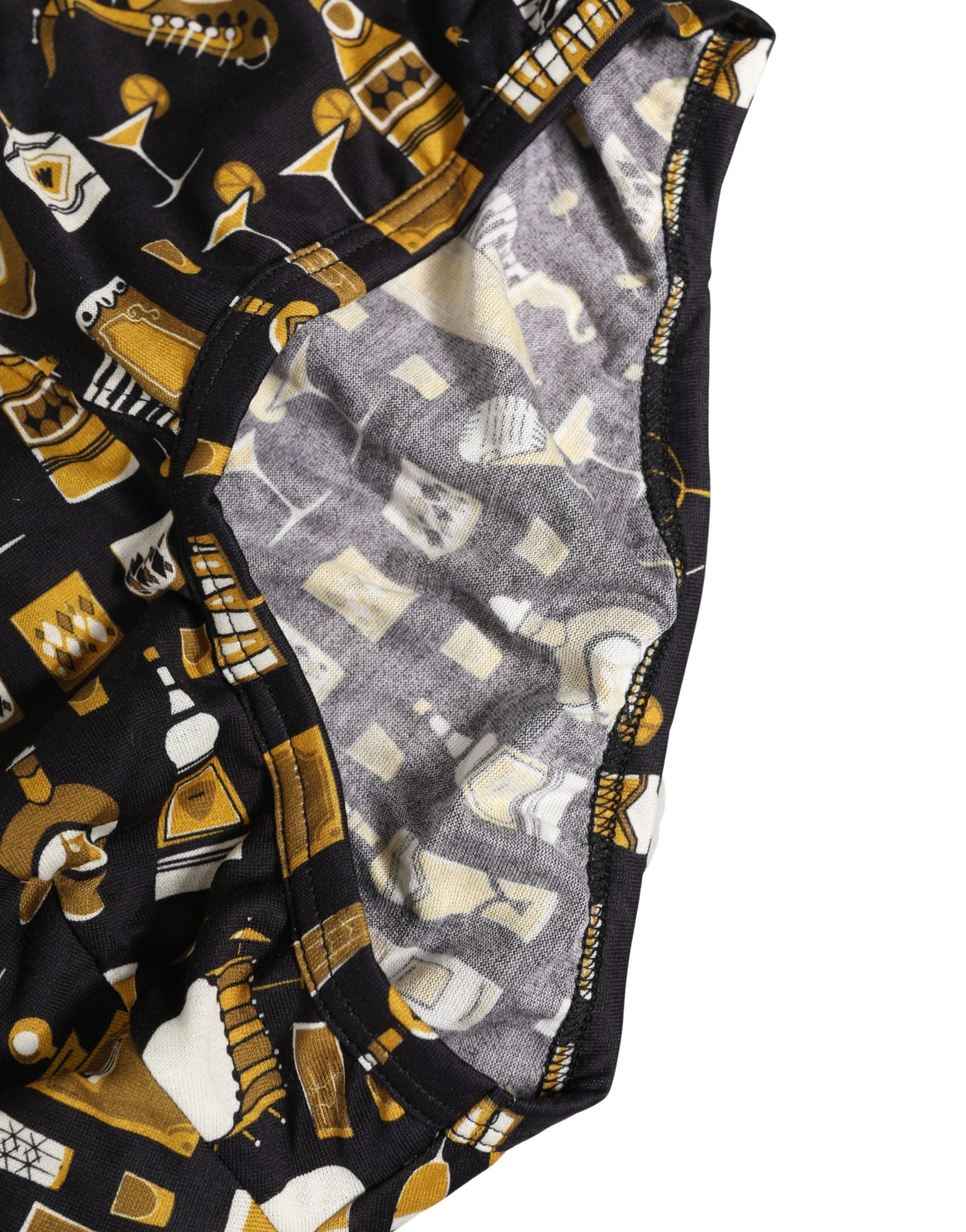 Black Jazz Cocktail Men Brando Brief Underwear - ventzia