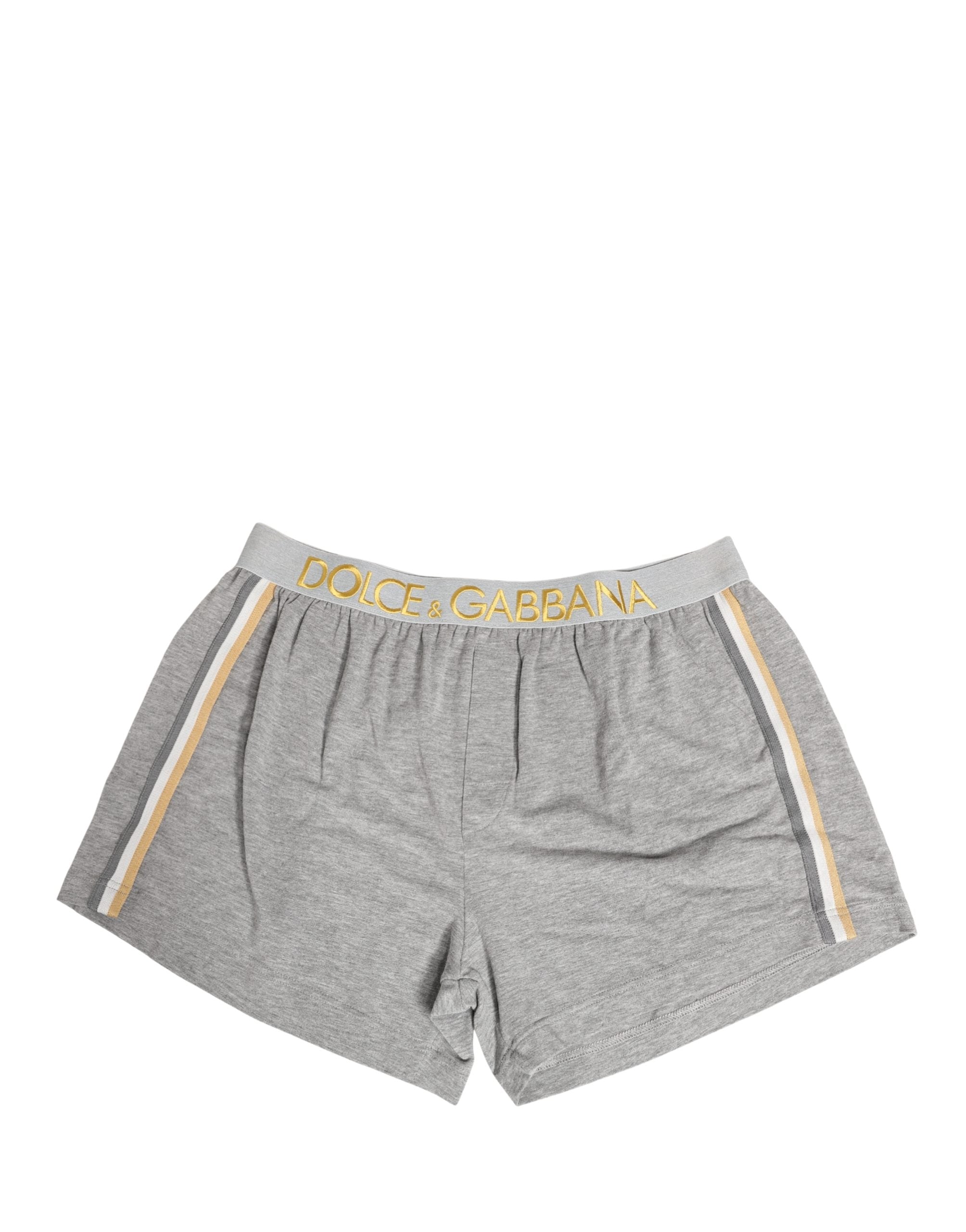 Gray Logo Waistband Cotton Men Boxer Underwear - ventzia