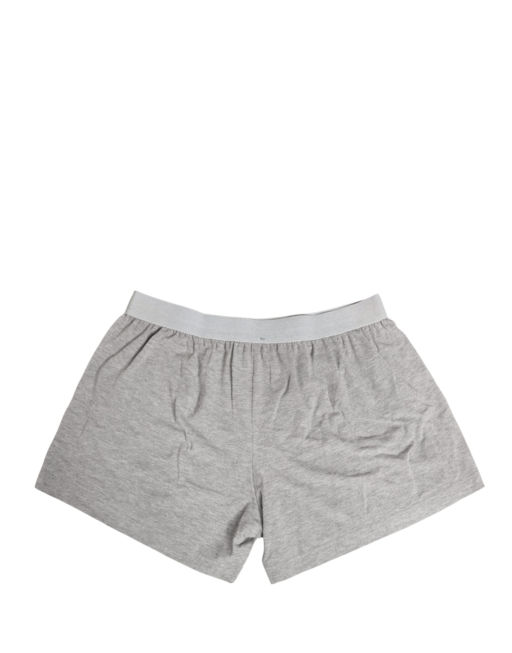 Gray Logo Waistband Cotton Men Boxer Underwear - ventzia