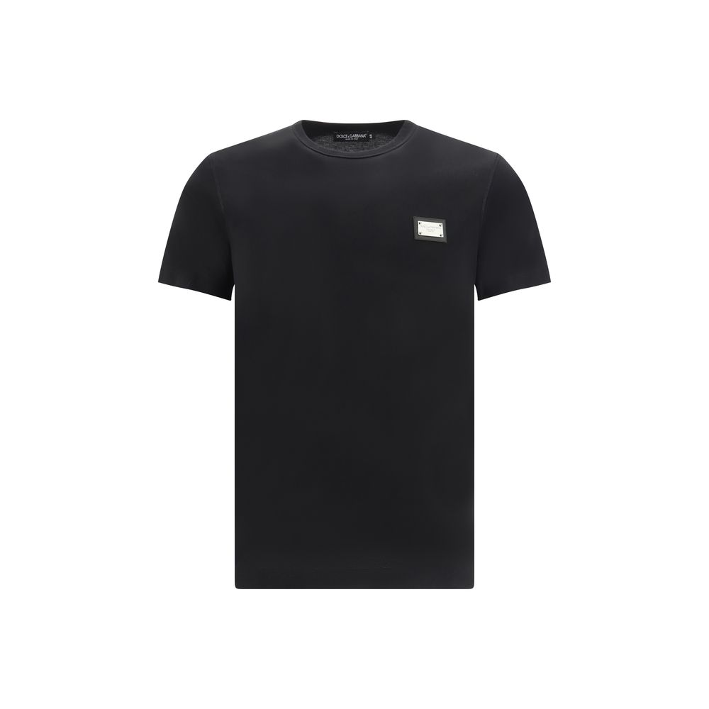Black Cotton T-Shirt - ventzia