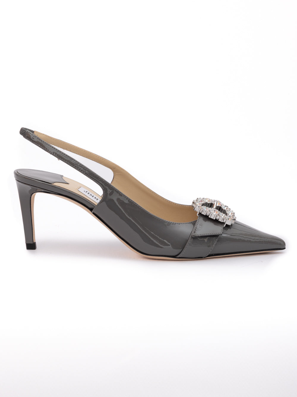 Storm Grey Patent Leather Chery SB 65 Pumps - ventzia