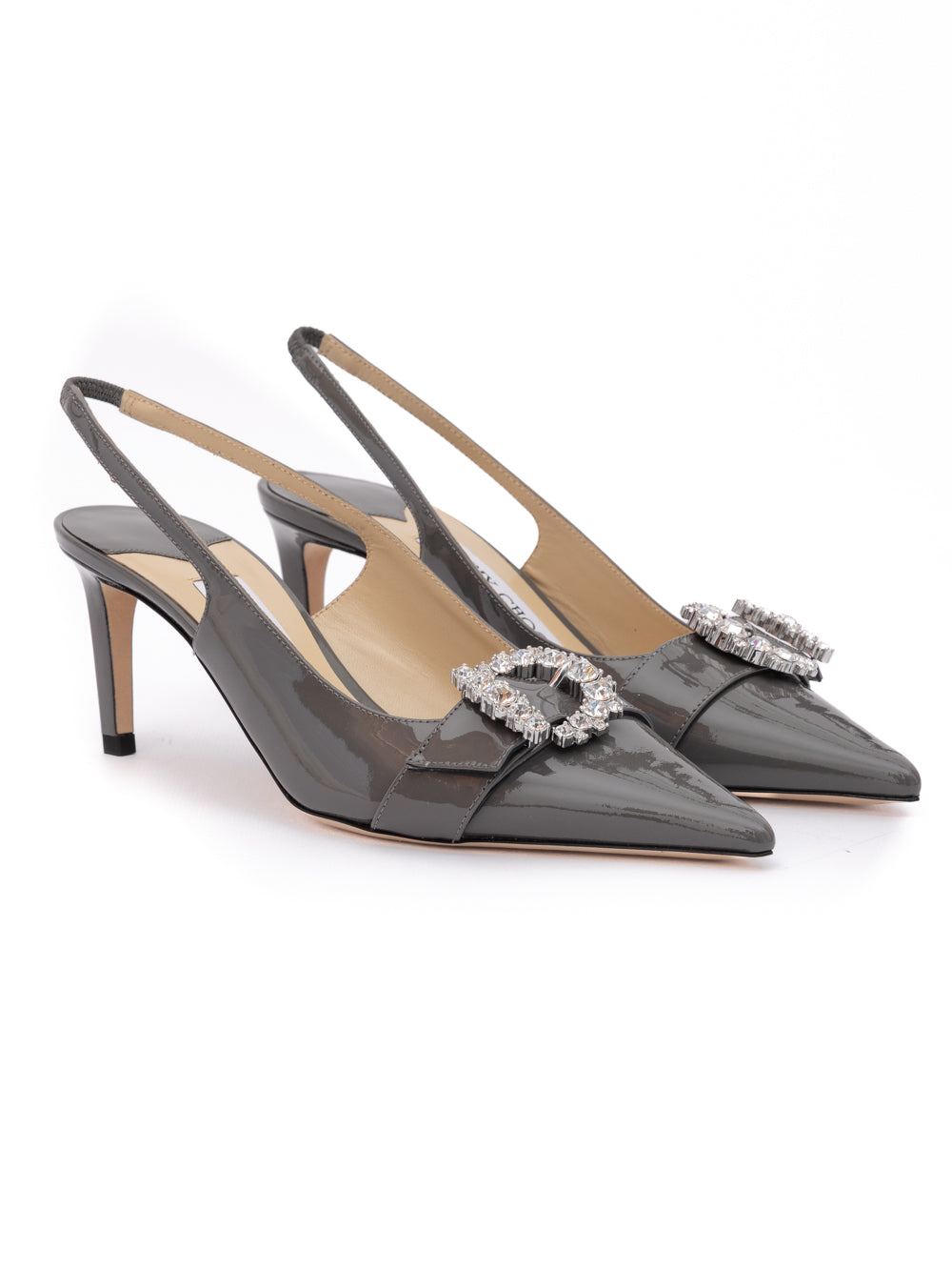 Storm Grey Patent Leather Chery SB 65 Pumps - ventzia