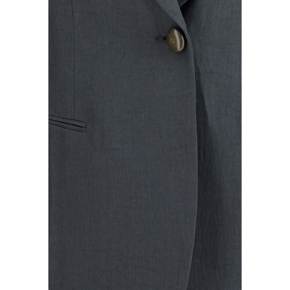 Brown Linen Jackets And Coat - ventzia