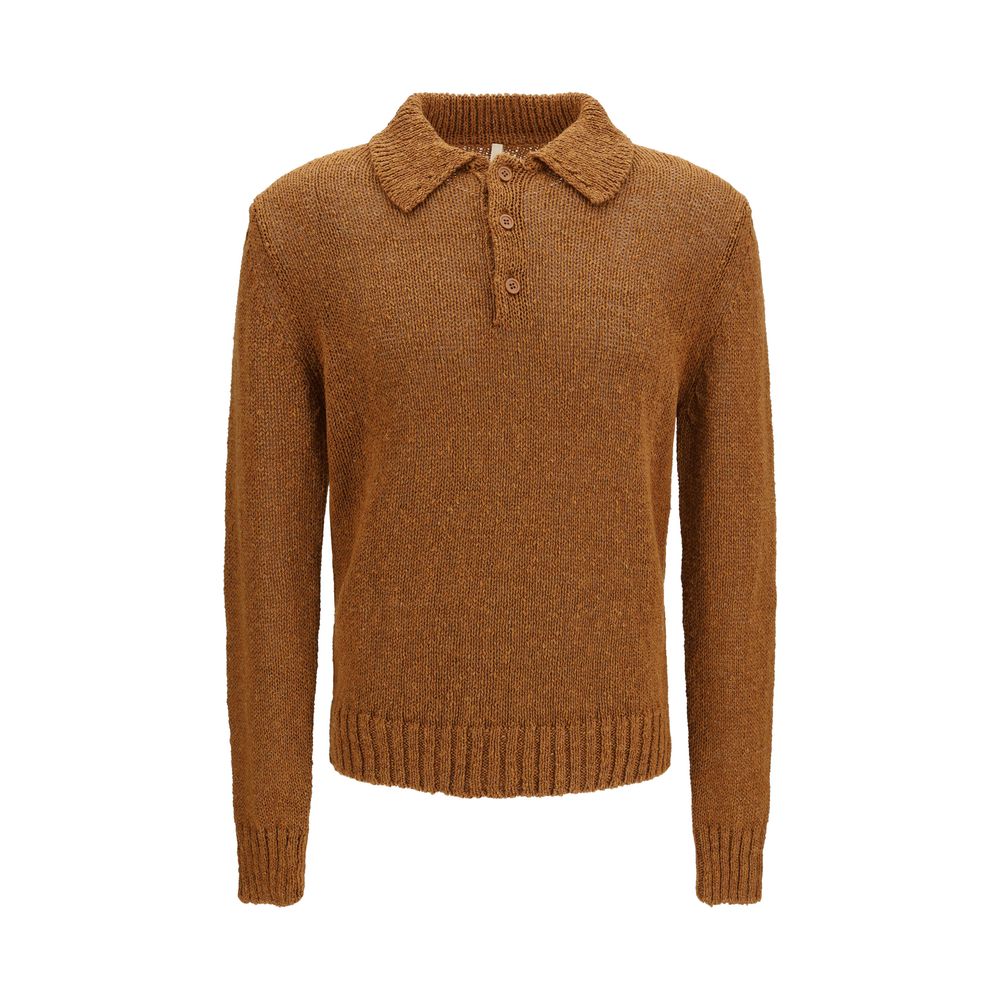 Brown Cotton Polo Shirt - ventzia