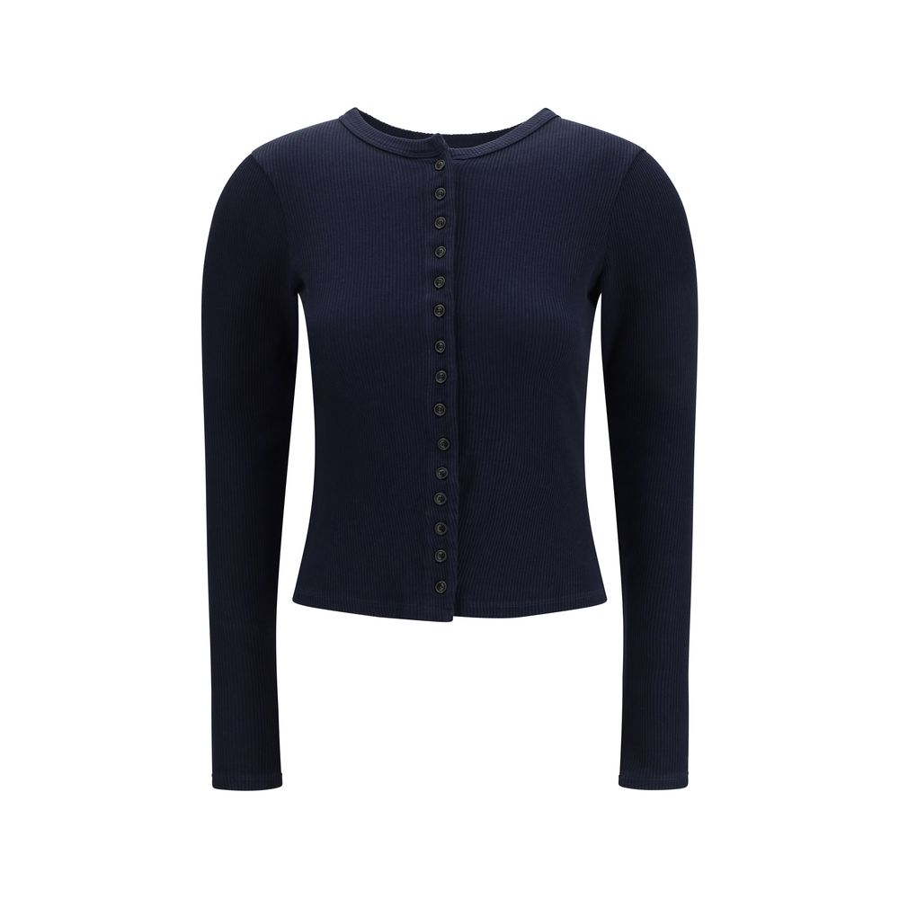 Blue Cotton Cardigan - ventzia