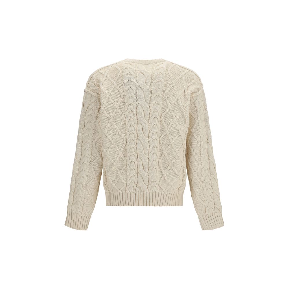 Beige Cotton Sweatshirt - ventzia