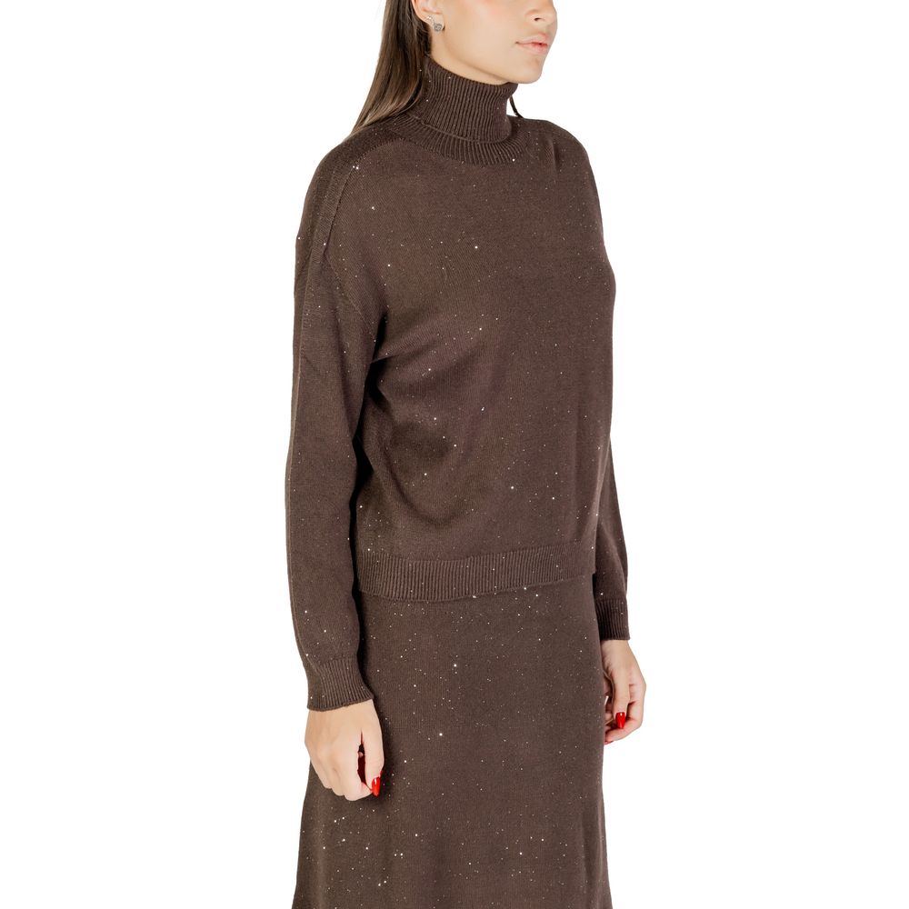 Brown Viscose Sweatshirt - ventzia