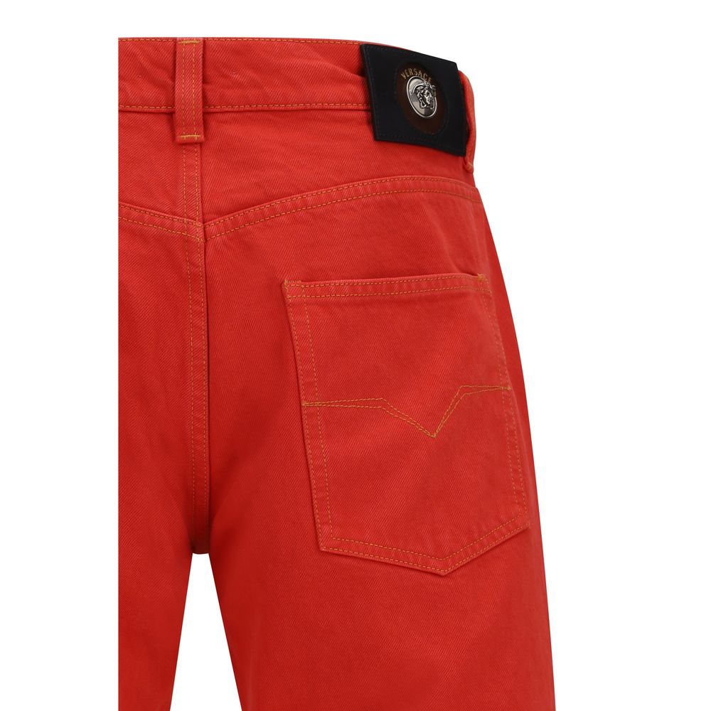 Multicolor Cotton Straight-Leg Jeans - ventzia