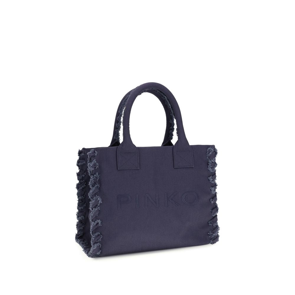 Blue Cotton Shoulder Bag - ventzia