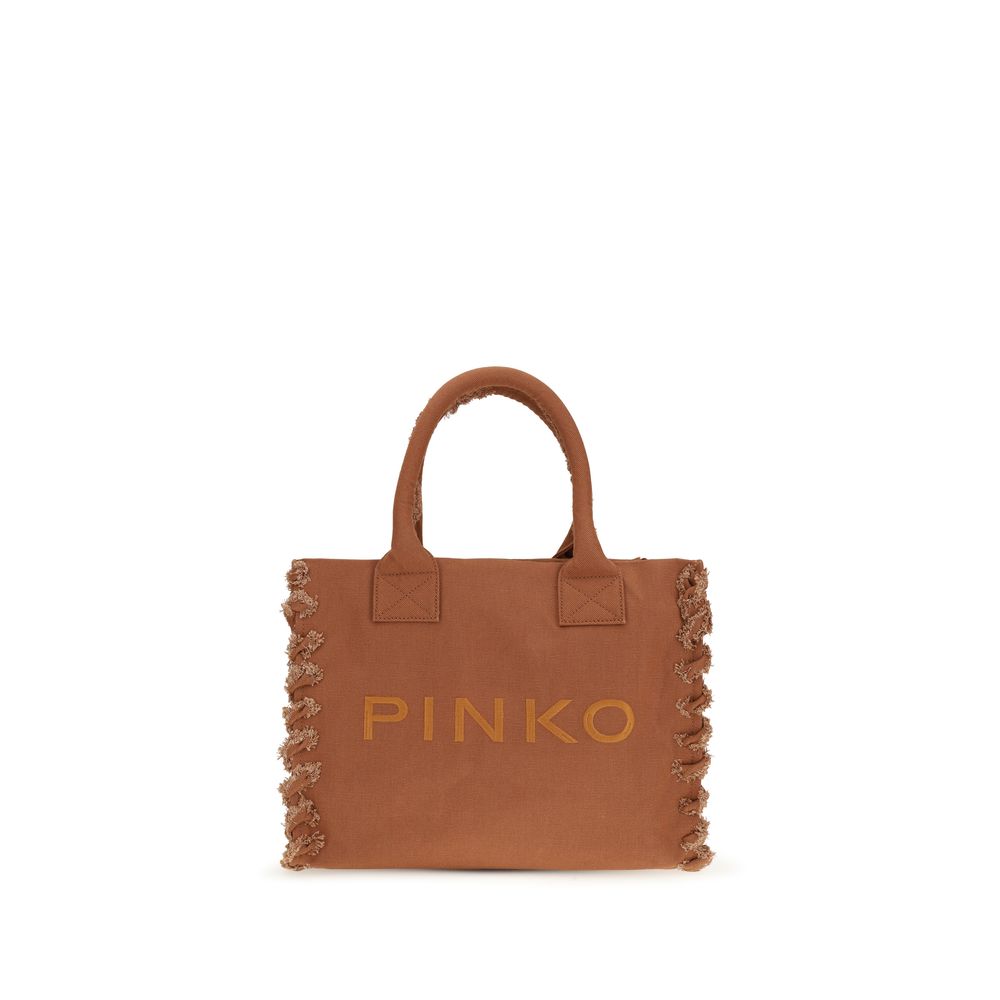 Brown Cotton Shoulder Bag - ventzia