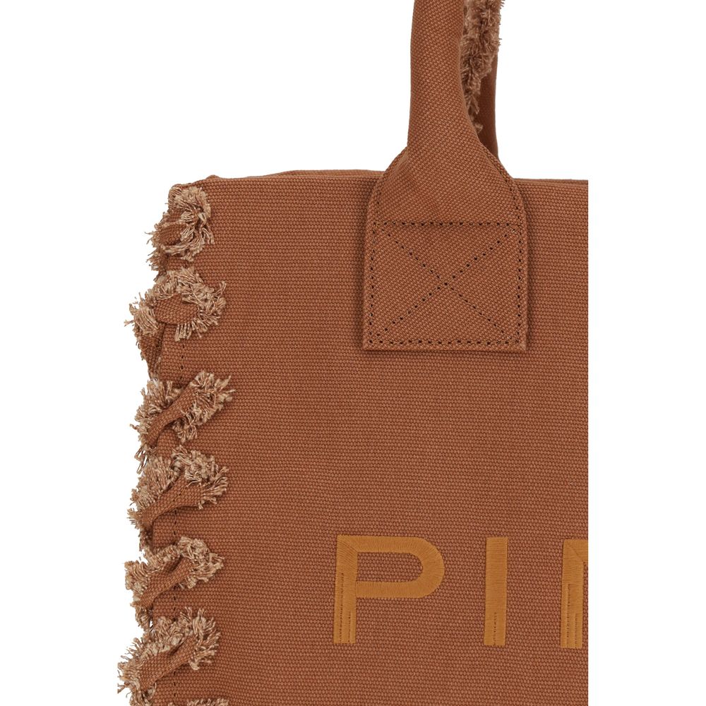 Brown Cotton Shoulder Bag - ventzia