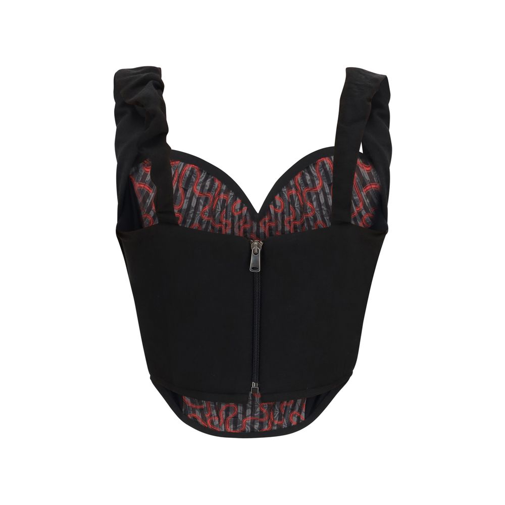 Black Polyester Blouse - ventzia