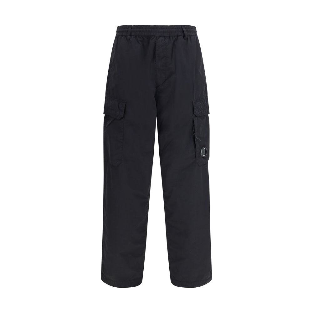 Black Nylon Cargo Pants - ventzia