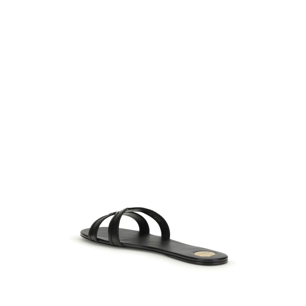 Black Calf Leather Bos Taurus Sandals - ventzia