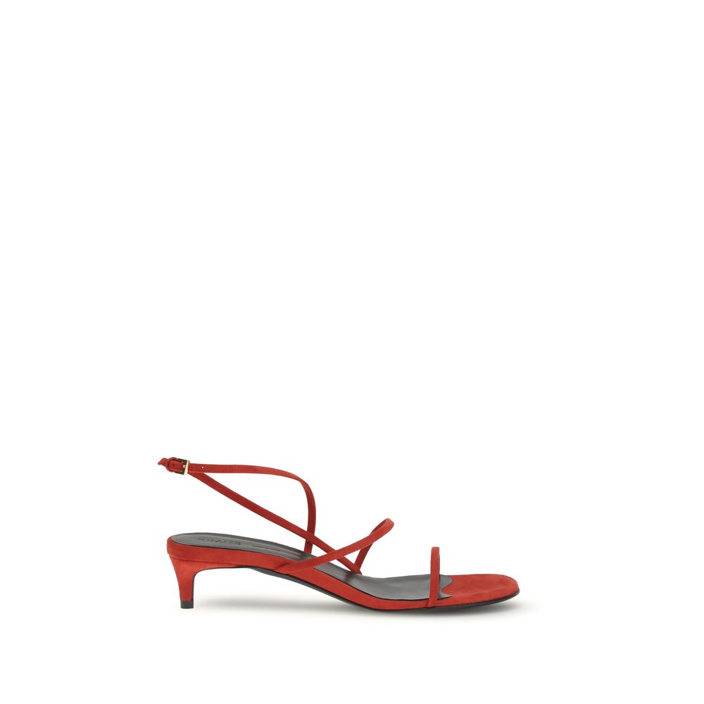 Multicolor Calf Leather Bos Taurus Stiletto Heel Sandals - ventzia