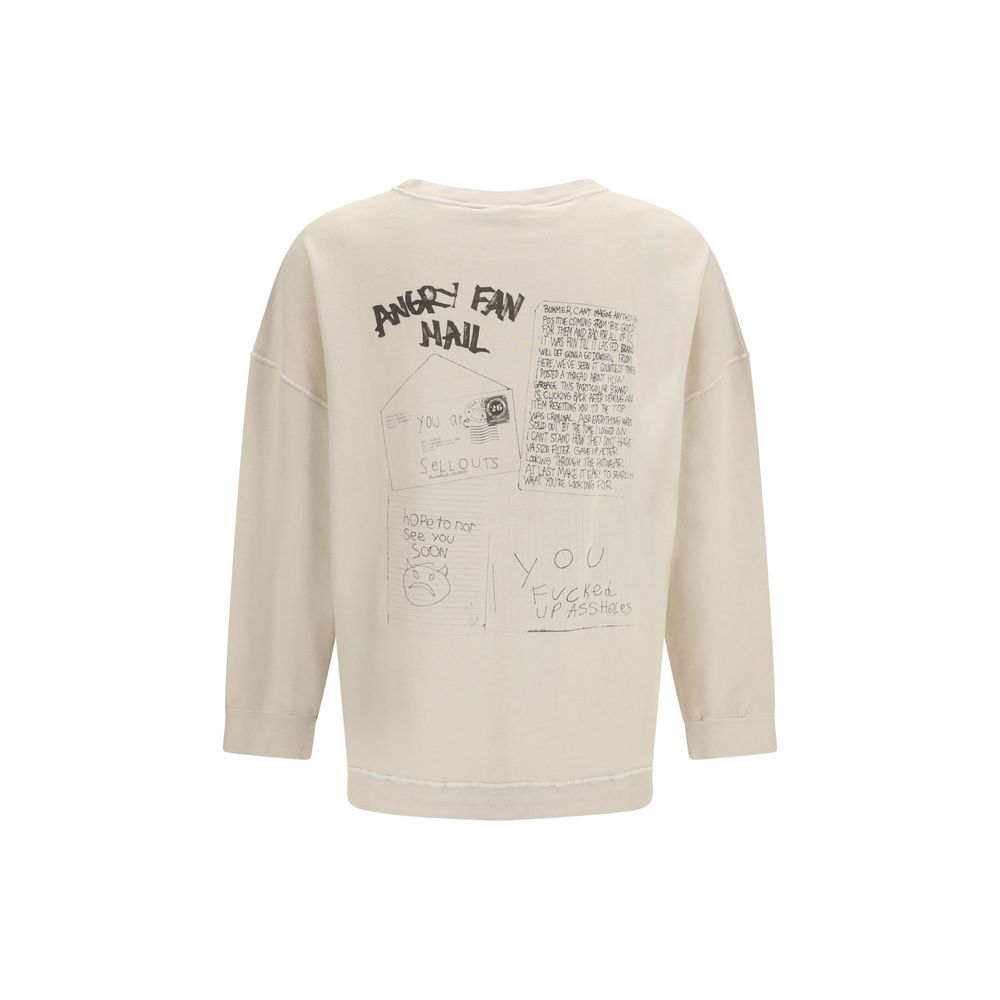 Beige Cotton Sweatshirt - ventzia