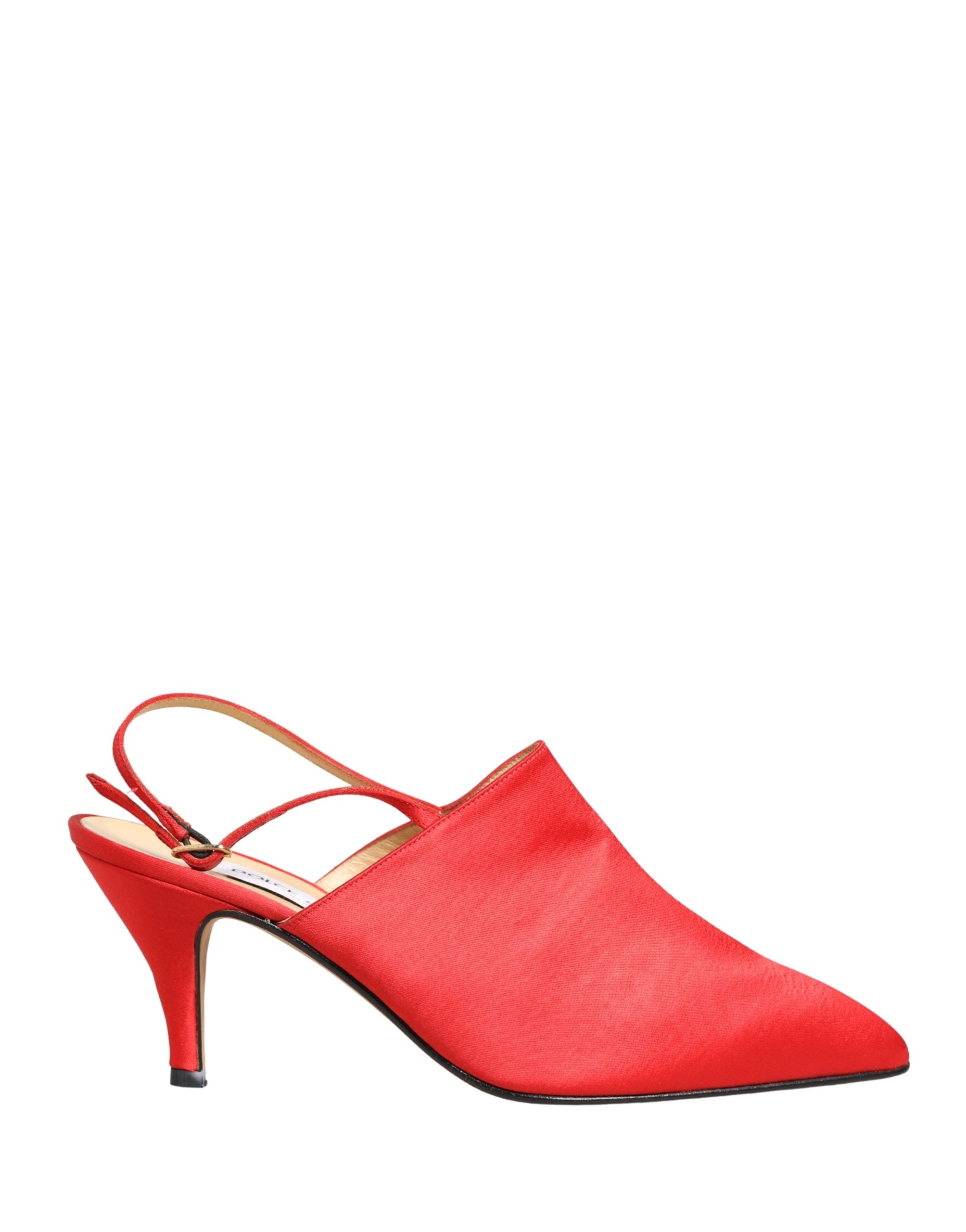 Red Suede Heel Slingback Shoes - ventzia